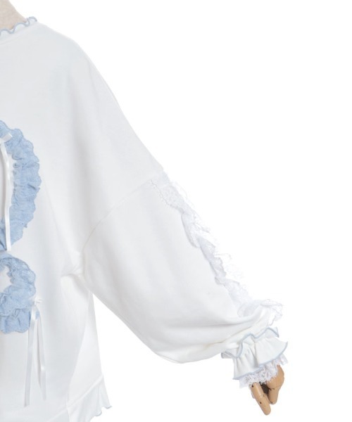 axes femme（アクシーズファム）の「フリルハートロングトレーナー（Tシャツ/カットソー・レディース・ホワイト/グレー/ミント・FREE）」の7枚目の写真