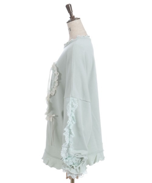 axes femme（アクシーズファム）の「フリルハートロングトレーナー（Tシャツ/カットソー・レディース・ホワイト/グレー/ミント・FREE）」の9枚目の写真