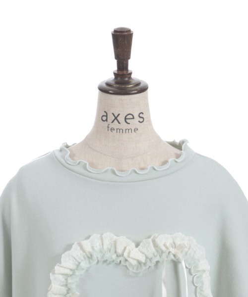 axes femme（アクシーズファム）の「フリルハートロングトレーナー（Tシャツ/カットソー・レディース・ホワイト/グレー/ミント・FREE）」の11枚目の写真