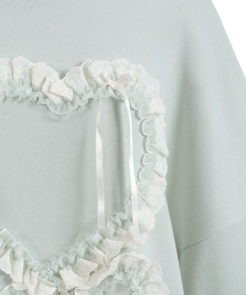 axes femme（アクシーズファム）の「フリルハートロングトレーナー（Tシャツ/カットソー・レディース・ホワイト/グレー/ミント・FREE）」の13枚目の写真