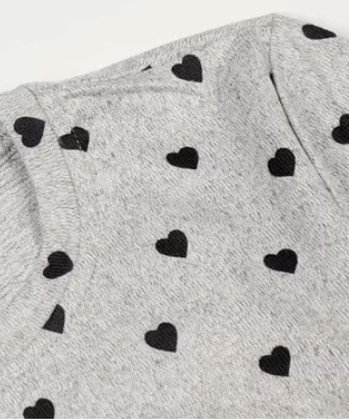 LA POMME petit(ラポミ・プチ)の「Cheerful Heart Motif T Shirt(Tシャツ/カットソー・レディース・グレー・FREE)」の5枚目の写真