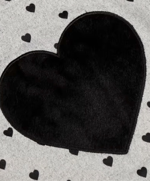LA POMME petit(ラポミ・プチ)の「Cheerful Heart Motif T Shirt(Tシャツ/カットソー・レディース・グレー・FREE)」の4枚目の写真
