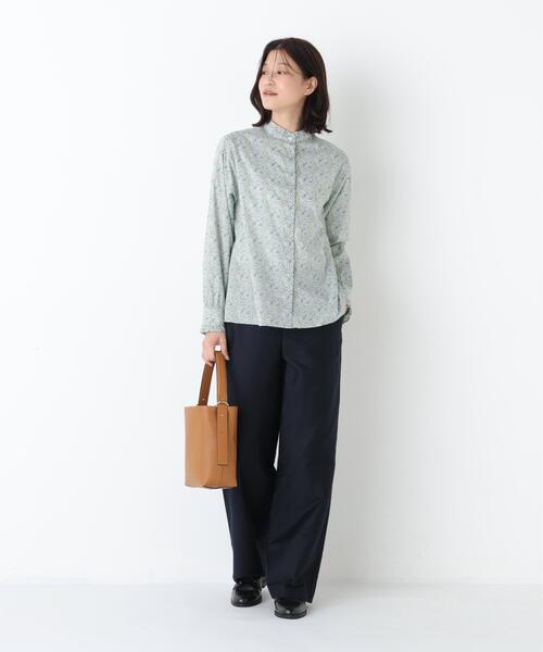 human woman(ヒューマンウーマン)の「【ウォッシャブル】スタンドフリルブラウス(シャツ/ブラウス・レディース・ケリーグリーン/ホワイト系その他3・MEDIUM)」の16枚目の写真