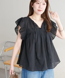 前後２WAYコットンシアーフリルフレンチ