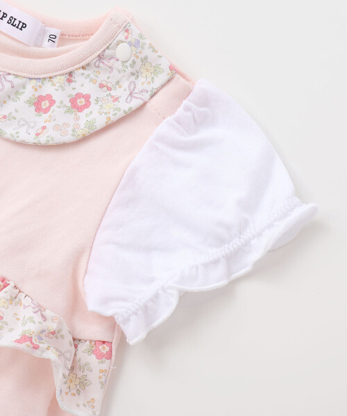 SLAP SLIP BABY（スラップスリップベビー）の「【ボックス付き】メロウ花柄＆恐竜ロンパース＋スタイセットベビー(70~80cm)（その他ベビーウェア・キッズ・ピンク/ブルー・80ｃｍ/70cm）」の9枚目の写真