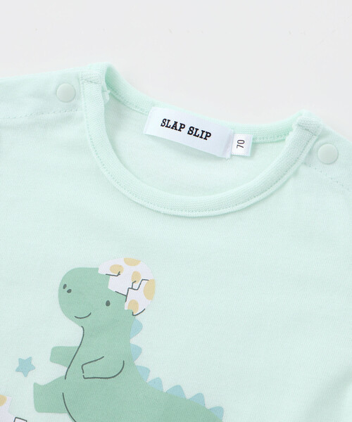 SLAP SLIP BABY（スラップスリップベビー）の「【ボックス付き】メロウ花柄＆恐竜ロンパース＋スタイセットベビー(70~80cm)（その他ベビーウェア・キッズ・ピンク/ブルー・80ｃｍ/70cm）」の18枚目の写真