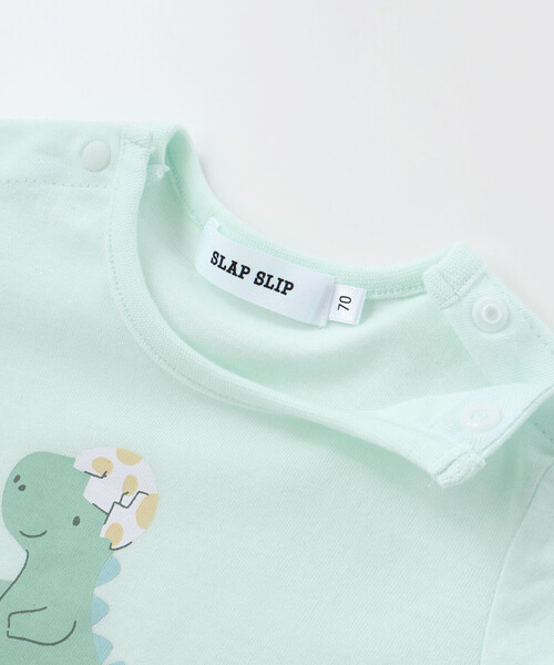 SLAP SLIP BABY（スラップスリップベビー）の「【ボックス付き】メロウ花柄＆恐竜ロンパース＋スタイセットベビー(70~80cm)（その他ベビーウェア・キッズ・ピンク/ブルー・80ｃｍ/70cm）」の19枚目の写真