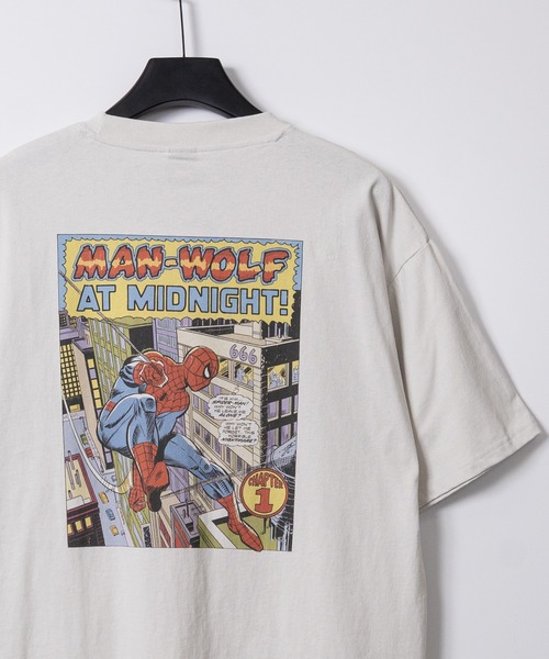 MARVEL(マーベル)の「【15】〔MARVEL/マーベル〕マーベルコミックプリント 半袖Tシャツ キャプテンアメリカ&スパイダーマン(Tシャツ/カットソー・メンズ・ブラック系1/ホワイト系2/ホワイト系1/ブラック系2・X-LARGE/LARGE/MEDIUM)」の2枚目の写真