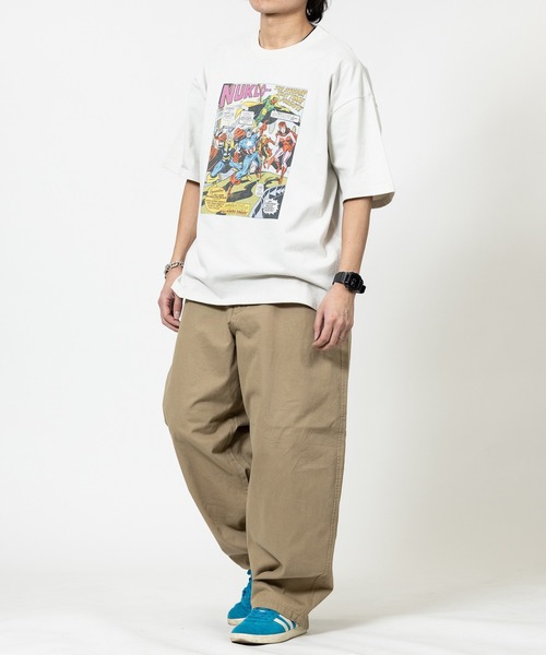 MARVEL(マーベル)の「【15】〔MARVEL/マーベル〕マーベルコミックプリント 半袖Tシャツ キャプテンアメリカ&スパイダーマン(Tシャツ/カットソー・メンズ・ブラック系1/ホワイト系2/ホワイト系1/ブラック系2・X-LARGE/LARGE/MEDIUM)」の9枚目の写真