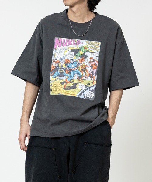 MARVEL(マーベル)の「【15】〔MARVEL/マーベル〕マーベルコミックプリント 半袖Tシャツ キャプテンアメリカ&スパイダーマン(Tシャツ/カットソー・メンズ・ブラック系1/ホワイト系2/ホワイト系1/ブラック系2・X-LARGE/LARGE/MEDIUM)」の11枚目の写真