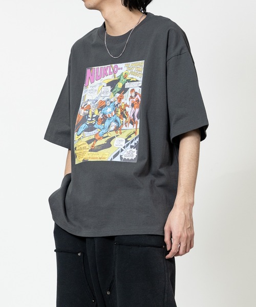 MARVEL(マーベル)の「【15】〔MARVEL/マーベル〕マーベルコミックプリント 半袖Tシャツ キャプテンアメリカ&スパイダーマン(Tシャツ/カットソー・メンズ・ブラック系1/ホワイト系2/ホワイト系1/ブラック系2・X-LARGE/LARGE/MEDIUM)」の12枚目の写真