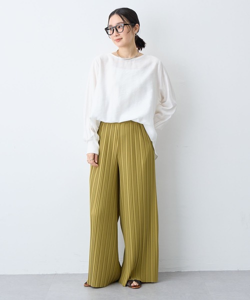 anyfee(エニフィー)の「【anyfee/大きいサイズ】セルフカットプリーツパンツ(2026SS)(その他パンツ・レディース・ベージュ/レオパード/イエロー系その他/ブラック・3L/4L/5L/LL)」の19枚目の写真