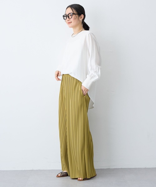 anyfee(エニフィー)の「【anyfee/大きいサイズ】セルフカットプリーツパンツ(2026SS)(その他パンツ・レディース・ベージュ/レオパード/イエロー系その他/ブラック・3L/4L/5L/LL)」の20枚目の写真