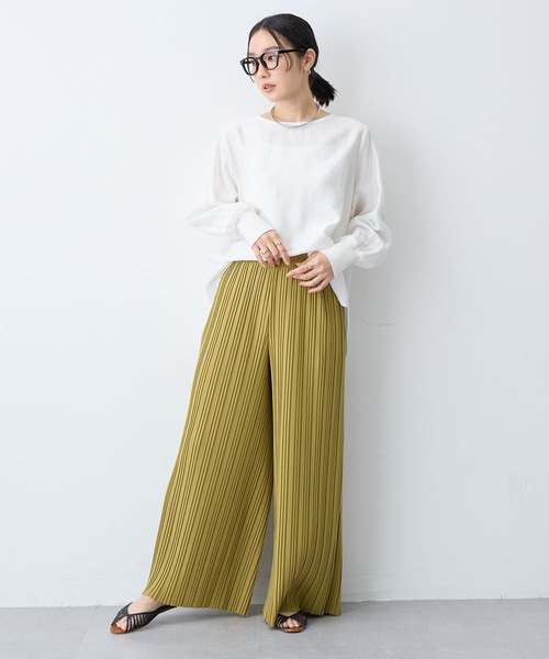 anyfee(エニフィー)の「【anyfee/大きいサイズ】セルフカットプリーツパンツ(2026SS)(その他パンツ・レディース・ベージュ/レオパード/イエロー系その他/ブラック・3L/4L/5L/LL)」の21枚目の写真