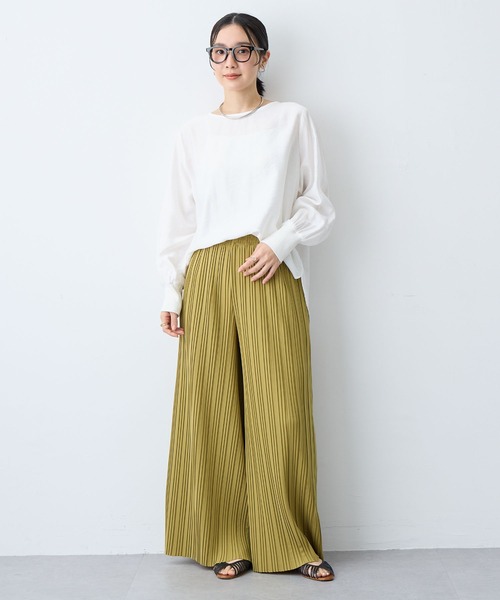 anyfee(エニフィー)の「【anyfee/大きいサイズ】セルフカットプリーツパンツ(2026SS)(その他パンツ・レディース・ベージュ/レオパード/イエロー系その他/ブラック・3L/4L/5L/LL)」の22枚目の写真