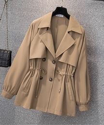 AMAJI（アマジ）の「ウエストドロストショートトレンチコート（トレンチコート）」