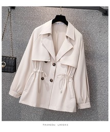 AMAJI（アマジ）の「ウエストドロストショートトレンチコート（トレンチコート）」