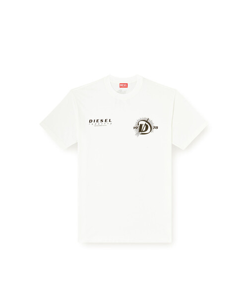 DIESEL(ディーゼル)の「メンズ Tシャツ T-BOGGY-V6(Tシャツ/カットソー・メンズ・オフホワイト/ブラック・LARGE/XXX-LARGE/MEDIUM/SMALL/X-SMALL/X-LARGE/XX-LARGE)」の6枚目の写真