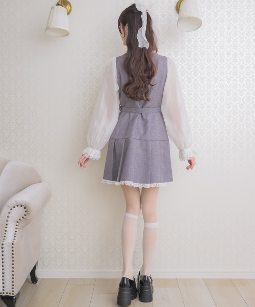 couture BY ROJITA(クチュールバイロジータ)の「チョーカーリボンプリーツデザインワンピース(ワンピース・レディース・ブラック/チャコールグレー/グレー・FREE)」の16枚目の写真