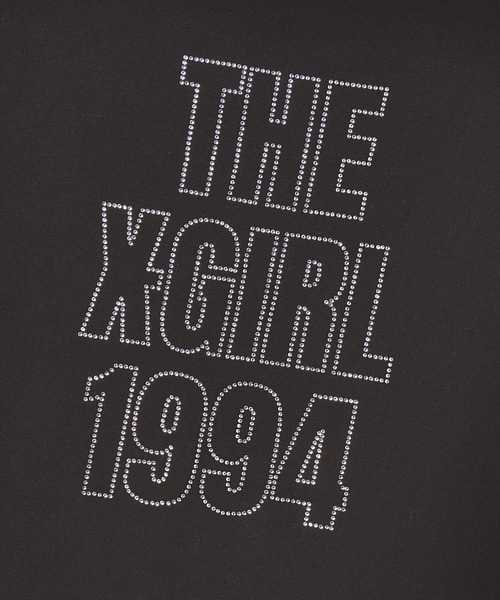 X-girl(エックスガール)の「RHINESTONE SKULL S/S BABY TEE(Tシャツ/カットソー・レディース・ブラック/ホワイト・S/M)」の14枚目の写真