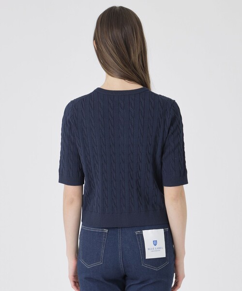 BLUE LABEL CRESTBRIDGE(ブルーレーベルクレストブリッジ)の「コットンポリエステルケーブルニットカーディガン(カーディガン/ボレロ・レディース・イエロー/ホワイト/ダークネイビー/ブルー系その他2・38)」の20枚目の写真