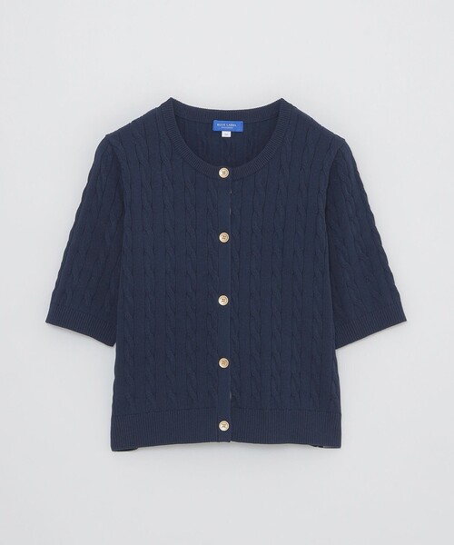 BLUE LABEL CRESTBRIDGE(ブルーレーベルクレストブリッジ)の「コットンポリエステルケーブルニットカーディガン(カーディガン/ボレロ・レディース・イエロー/ホワイト/ダークネイビー/ブルー系その他2・38)」の22枚目の写真