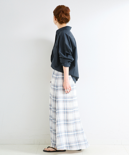 B.C STOCK(ベーセーストック)の「【WEB+一部店舗限定】ウォッシャブル / バイオウォッシュ2WAYシャツ(シャツ/ブラウス・レディース・カーキ/ネイビー/ベージュ・FREE)」の13枚目の写真