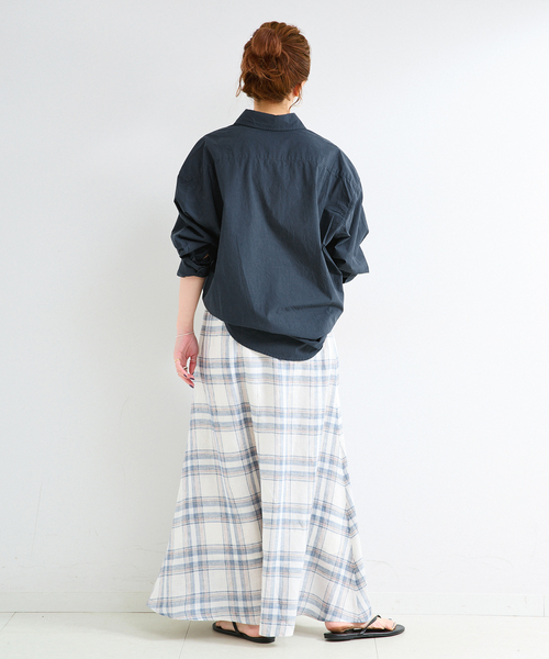 B.C STOCK(ベーセーストック)の「【WEB+一部店舗限定】ウォッシャブル / バイオウォッシュ2WAYシャツ(シャツ/ブラウス・レディース・カーキ/ネイビー/ベージュ・FREE)」の14枚目の写真