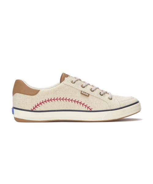 Keds(ケッズ)の「Keds ケッズ センター スリー ペナント ウーブン ナチュラルホワイト(スニーカー・レディース・オフホワイト・24.0cm/24.5cm/25.0cm/22.5cm/23.0cm/23.5cm)」の2枚目の写真