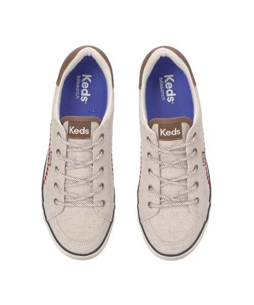 Keds(ケッズ)の「Keds ケッズ センター スリー ペナント ウーブン ナチュラルホワイト(スニーカー・レディース・オフホワイト・24.0cm/24.5cm/25.0cm/22.5cm/23.0cm/23.5cm)」の3枚目の写真