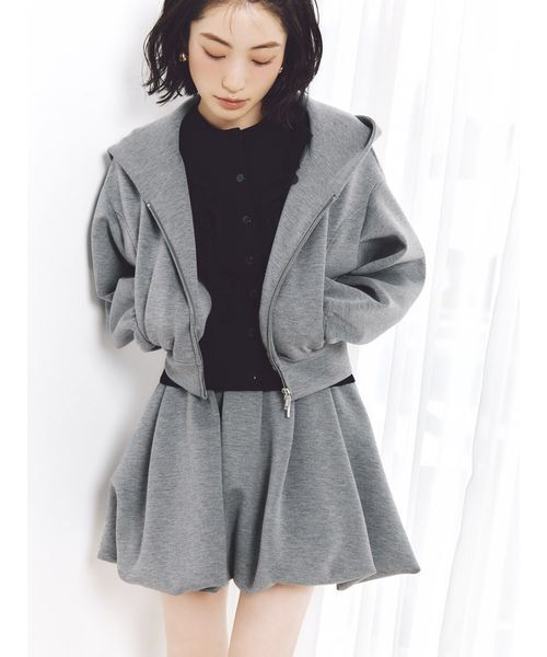 SNIDEL（スナイデル）の「チュールフリルクルーニット（ニット