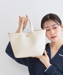 OPAQUE.CLIP | 2WAY巾着付シュリンクミドルトート(ショルダーバッグ)