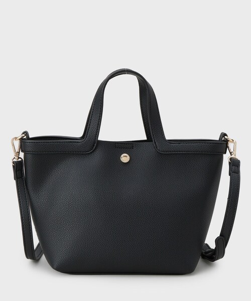 OPAQUE.CLIP（オペークドットクリップ）の「2WAY巾着付シュリンクミドルトート（ショルダーバッグ・レディース・オフホワイト/ブラック/ベージュ・00）」の19枚目の写真