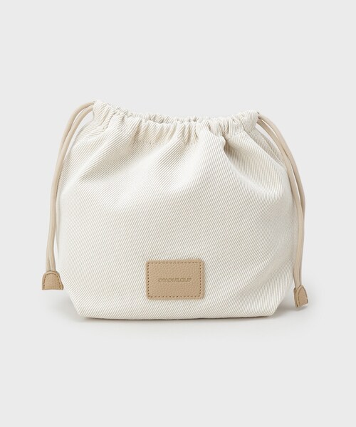 OPAQUE.CLIP（オペークドットクリップ）の「2WAY巾着付シュリンクミドルトート（ショルダーバッグ・レディース・オフホワイト/ブラック/ベージュ・00）」の9枚目の写真