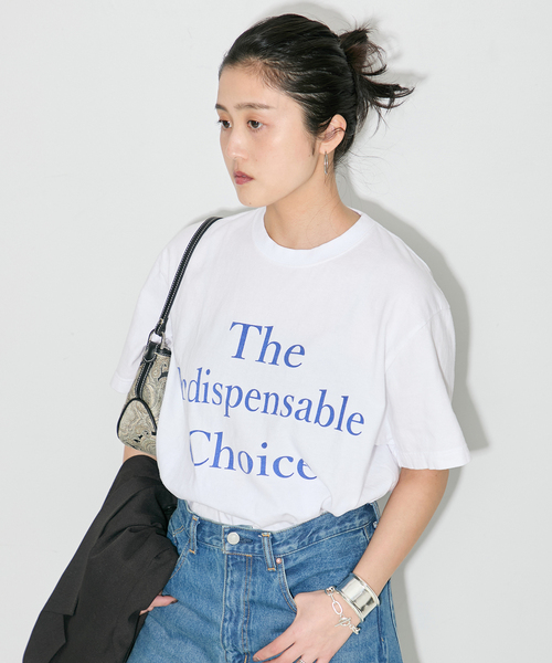journal standard L'essage（ジャーナルスタンダードレサージュ）の「【THE INDIS~】ピグメントTシャツ（Tシャツ/カットソー・レディース・ホワイト/ブルー系その他/ブラウン・FREE）」の7枚目の写真