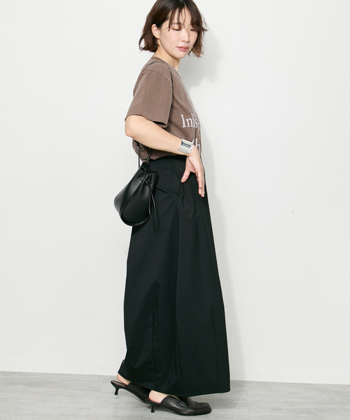 journal standard L'essage（ジャーナルスタンダードレサージュ）の「【THE INDIS~】ピグメントTシャツ（Tシャツ/カットソー・レディース・ホワイト/ブルー系その他/ブラウン・FREE）」の10枚目の写真