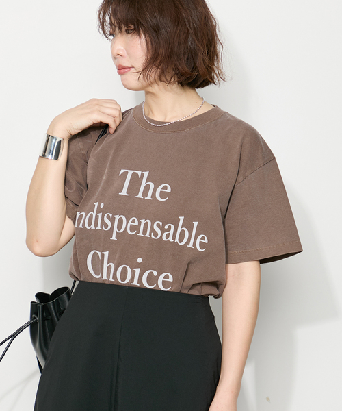 journal standard L'essage（ジャーナルスタンダードレサージュ）の「【THE INDIS~】ピグメントTシャツ（Tシャツ/カットソー・レディース・ホワイト/ブルー系その他/ブラウン・FREE）」の11枚目の写真