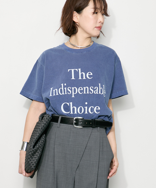 journal standard L'essage（ジャーナルスタンダードレサージュ）の「【THE INDIS~】ピグメントTシャツ（Tシャツ/カットソー・レディース・ホワイト/ブルー系その他/ブラウン・FREE）」の15枚目の写真