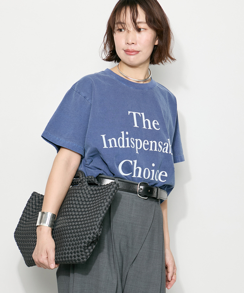 journal standard L'essage（ジャーナルスタンダードレサージュ）の「【THE INDIS~】ピグメントTシャツ（Tシャツ/カットソー・レディース・ホワイト/ブルー系その他/ブラウン・FREE）」の16枚目の写真