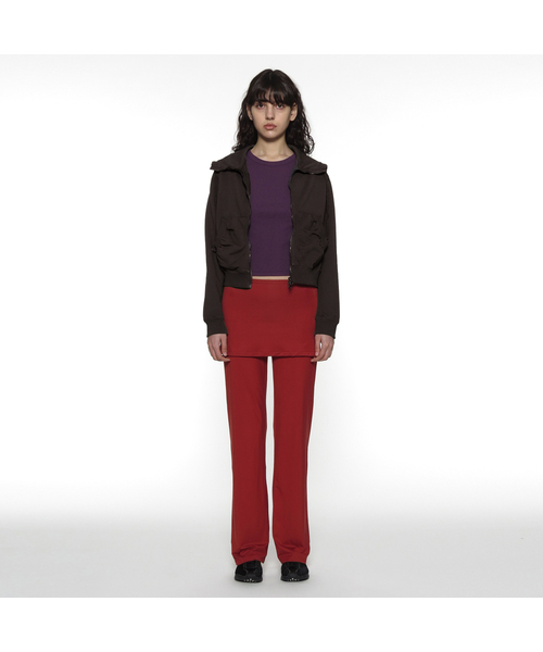 PARTIMENTO WOMEN（パルティメントウィメン）の「PWCジャージオールインワントラウザー_11カラー（その他パンツ・レディース・チャコールグレー/ダークブラウン/パープル/ネイビー/グレー/ミント/ブルー系その他/キャメル/バーガンディー/レッド系その他/ブラック・SMALL/MEDIUM/LARGE）」の11枚目の写真
