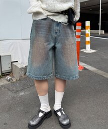 CIAOPANIC（チャオパニック）の「ヴィンテージライクデニムバギーショーツ（デニムパンツ）」