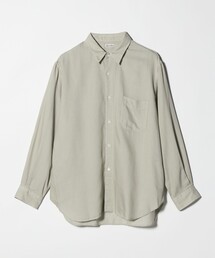 Steven Alan＞ コットン/シルク オンブレーチェック オープンカラー