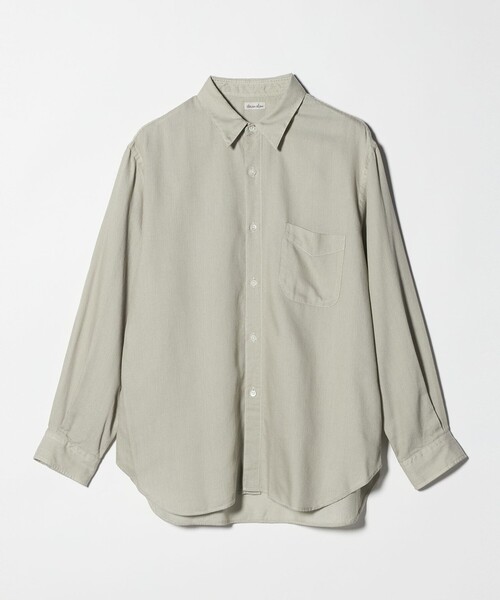 Steven Alan＞ ドレープ コードレーン レギュラーカラー シャツ LOOSE