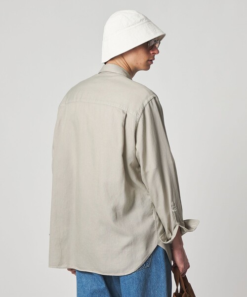 Steven Alan(スティーブンアラン)の「<Steven Alan> ドレープ コードレーン レギュラーカラー シャツ LOOSE(シャツ/ブラウス・メンズ・ベージュ/ライトブルー・M/XL/S/L)」の5枚目の写真