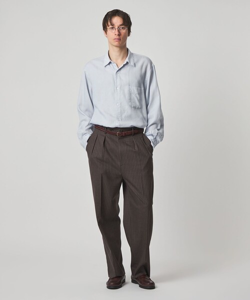 Steven Alan(スティーブンアラン)の「<Steven Alan> ドレープ コードレーン レギュラーカラー シャツ LOOSE(シャツ/ブラウス・メンズ・ベージュ/ライトブルー・M/XL/S/L)」の7枚目の写真