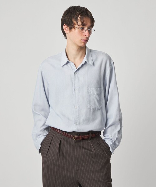 Steven Alan(スティーブンアラン)の「<Steven Alan> ドレープ コードレーン レギュラーカラー シャツ LOOSE(シャツ/ブラウス・メンズ・ベージュ/ライトブルー・M/XL/S/L)」の9枚目の写真