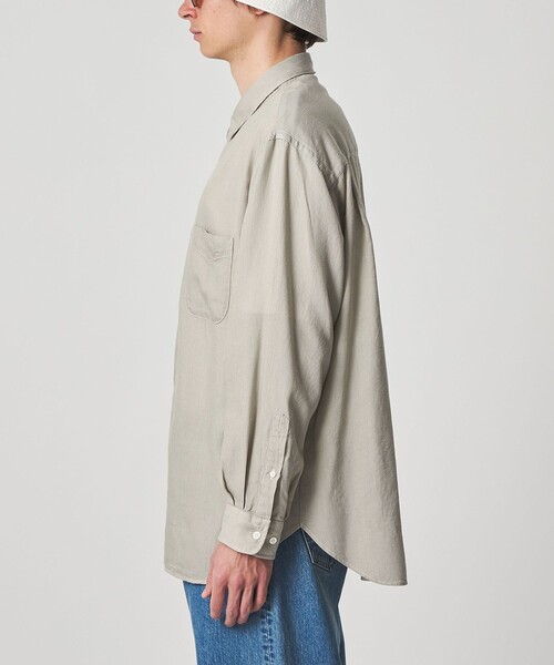 Steven Alan(スティーブンアラン)の「<Steven Alan> ドレープ コードレーン レギュラーカラー シャツ LOOSE(シャツ/ブラウス・メンズ・ベージュ/ライトブルー・M/XL/S/L)」の12枚目の写真