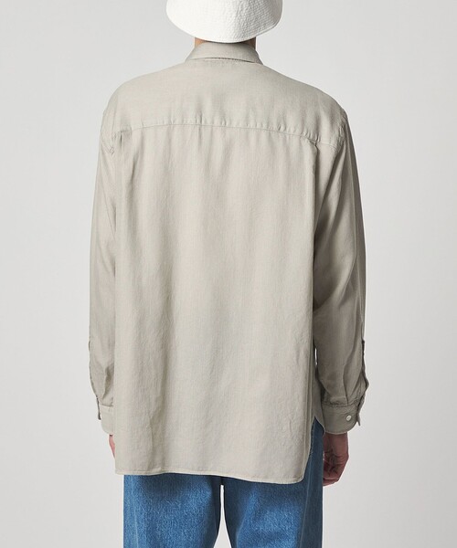 Steven Alan＞ ドレープ コードレーン レギュラーカラー シャツ LOOSE