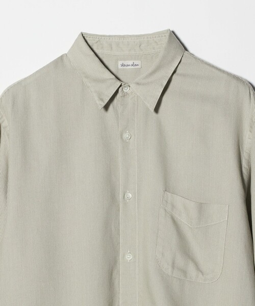 Steven Alan(スティーブンアラン)の「<Steven Alan> ドレープ コードレーン レギュラーカラー シャツ LOOSE(シャツ/ブラウス・メンズ・ベージュ/ライトブルー・M/XL/S/L)」の21枚目の写真