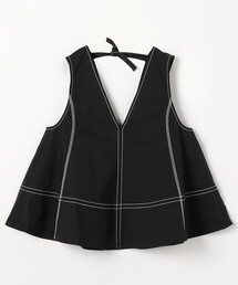 Firsthand（ファーストハンド）の「GANNI/ガニー Stretch Cotton A-line Top / A1040068 / バックリボン ストレッチコットン Aライントップス（その他トップス）」